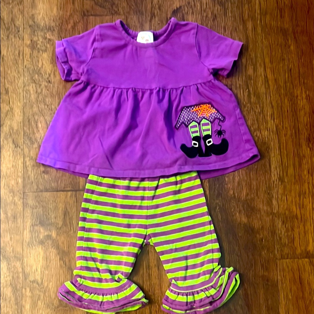 Smock Monkey Purple Baby Top pants suit